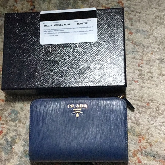 Prada Blue Leather Wallet - Picture 10 of 14